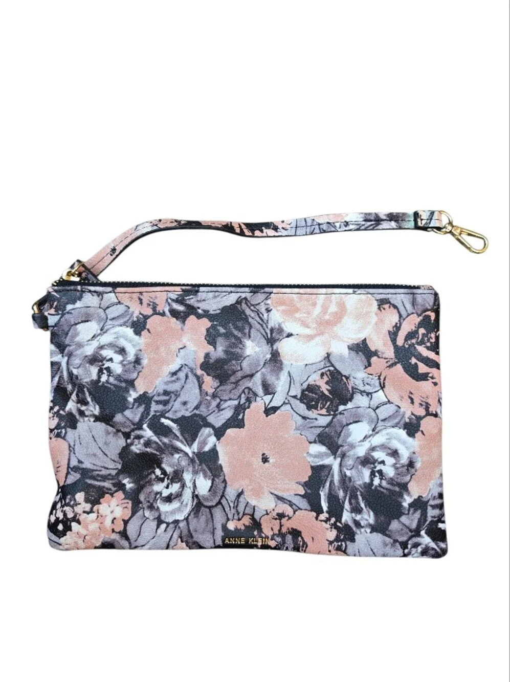 Anne Klein Floral Wristlet Pouch Clutch